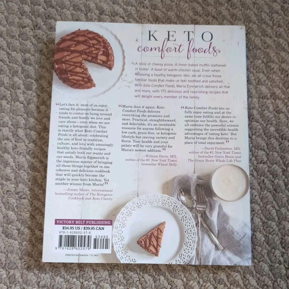 Keto Comfort Foods cookbook by Maria Emmerich